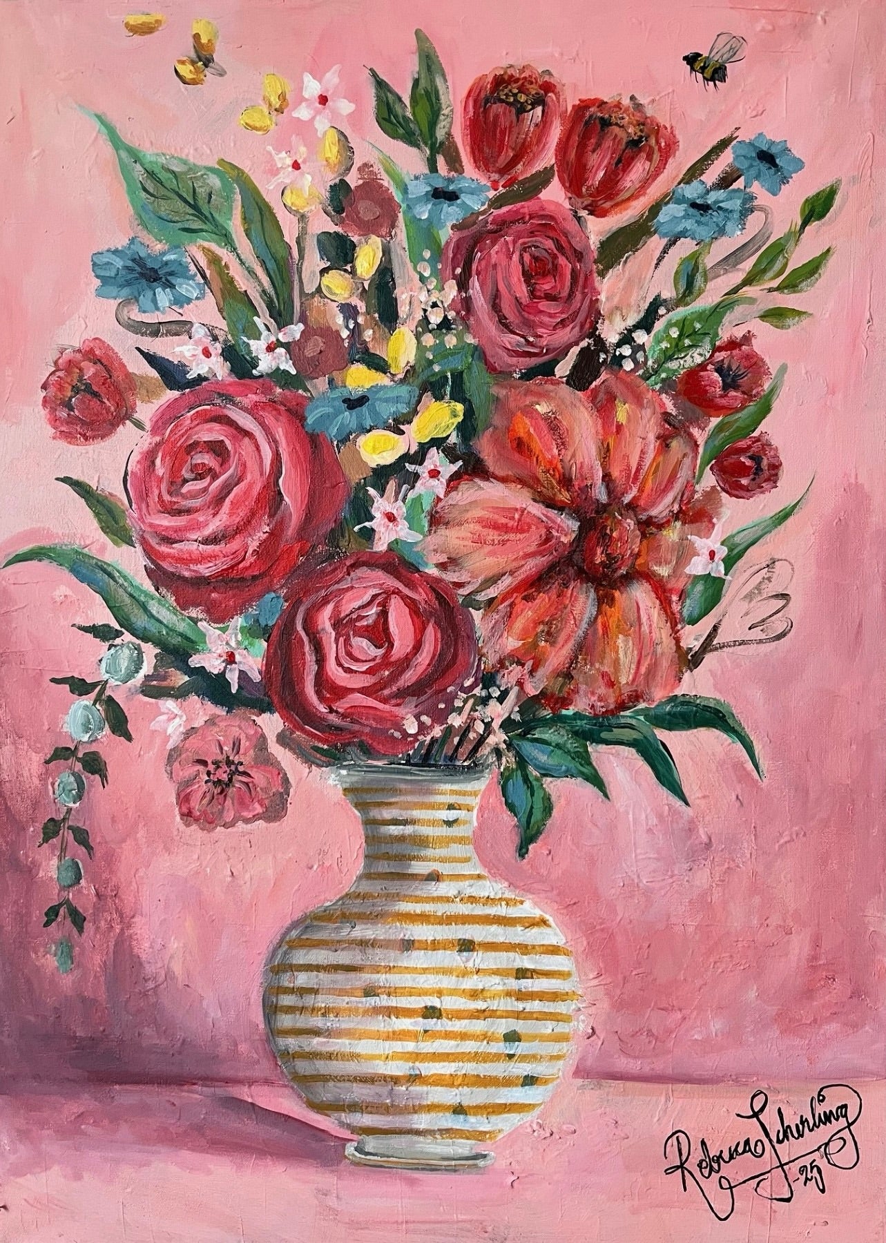 Original art - "Spring me flowers"